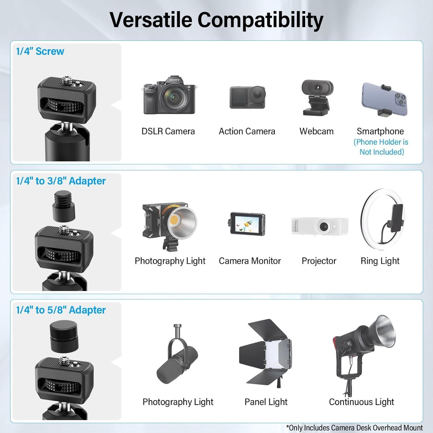 Soporte de Escritorio SIRUI AM-DK01 para Cámara 102 cm