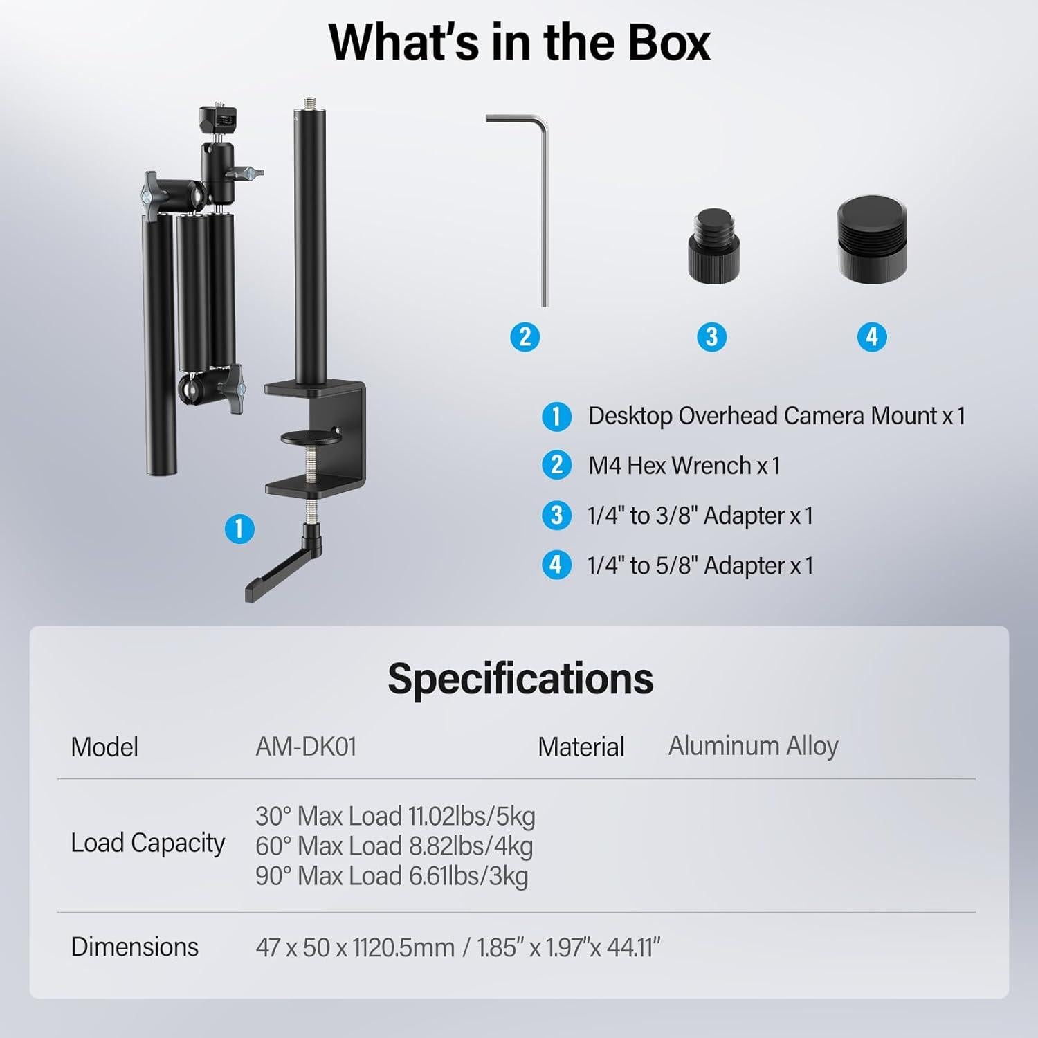 Soporte de Escritorio SIRUI AM-DK01 para Cámara 102 cm