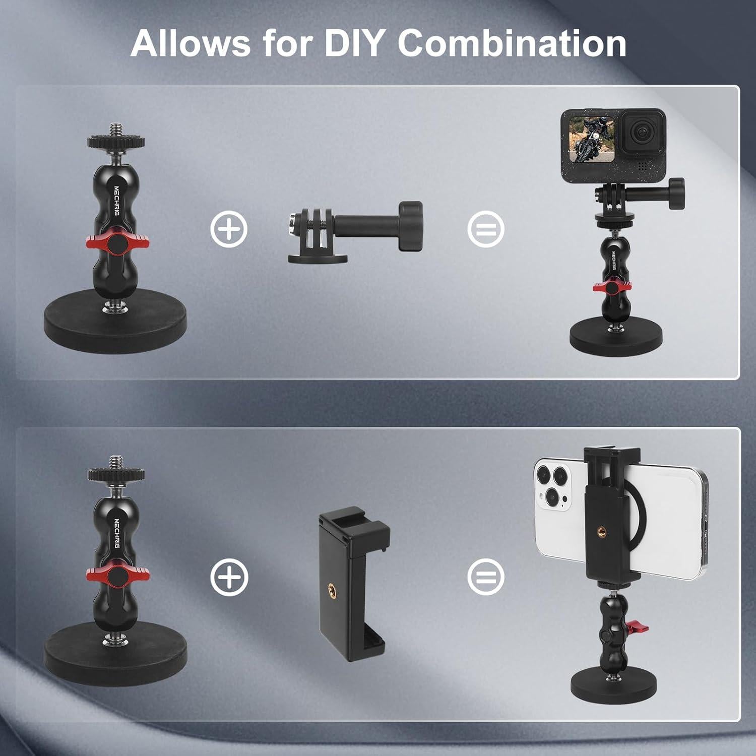 Soporte Magnético para Cámara Mechrig con Base de 360°