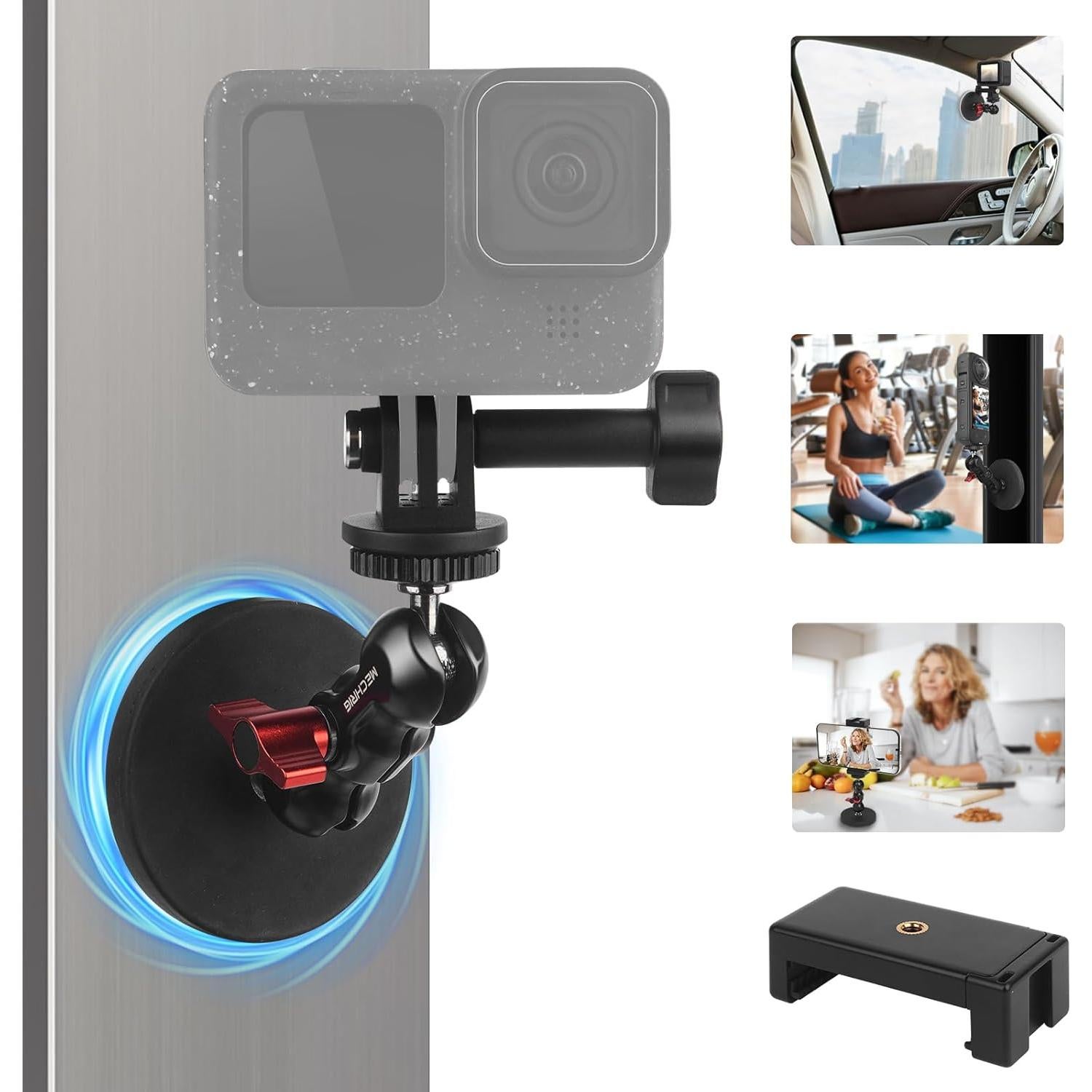 Soporte Magnético para Cámara Mechrig con Base de 360°