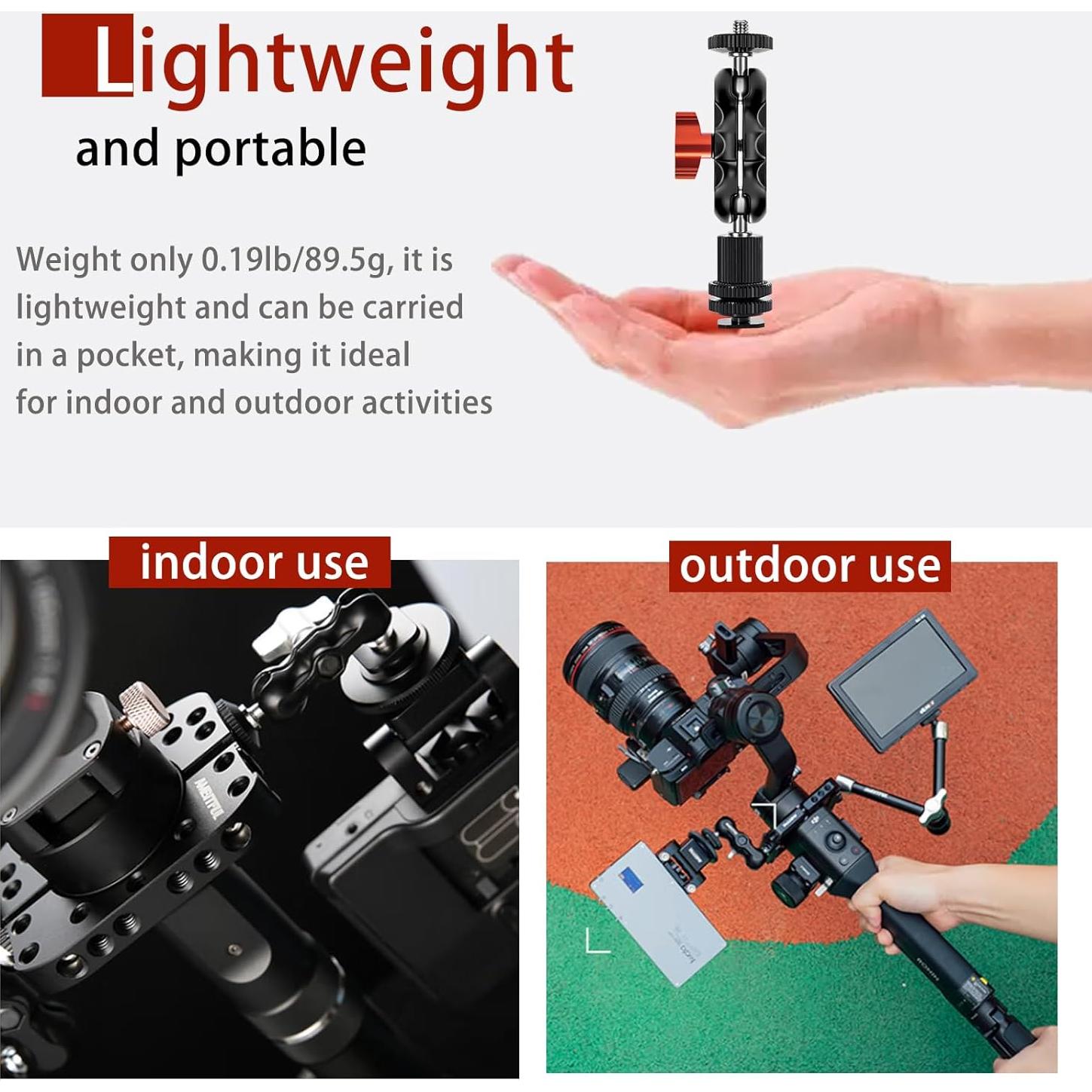 Mini Magic Arm Doble Cabeza de Bola Lanxire L0072 para Accesorios