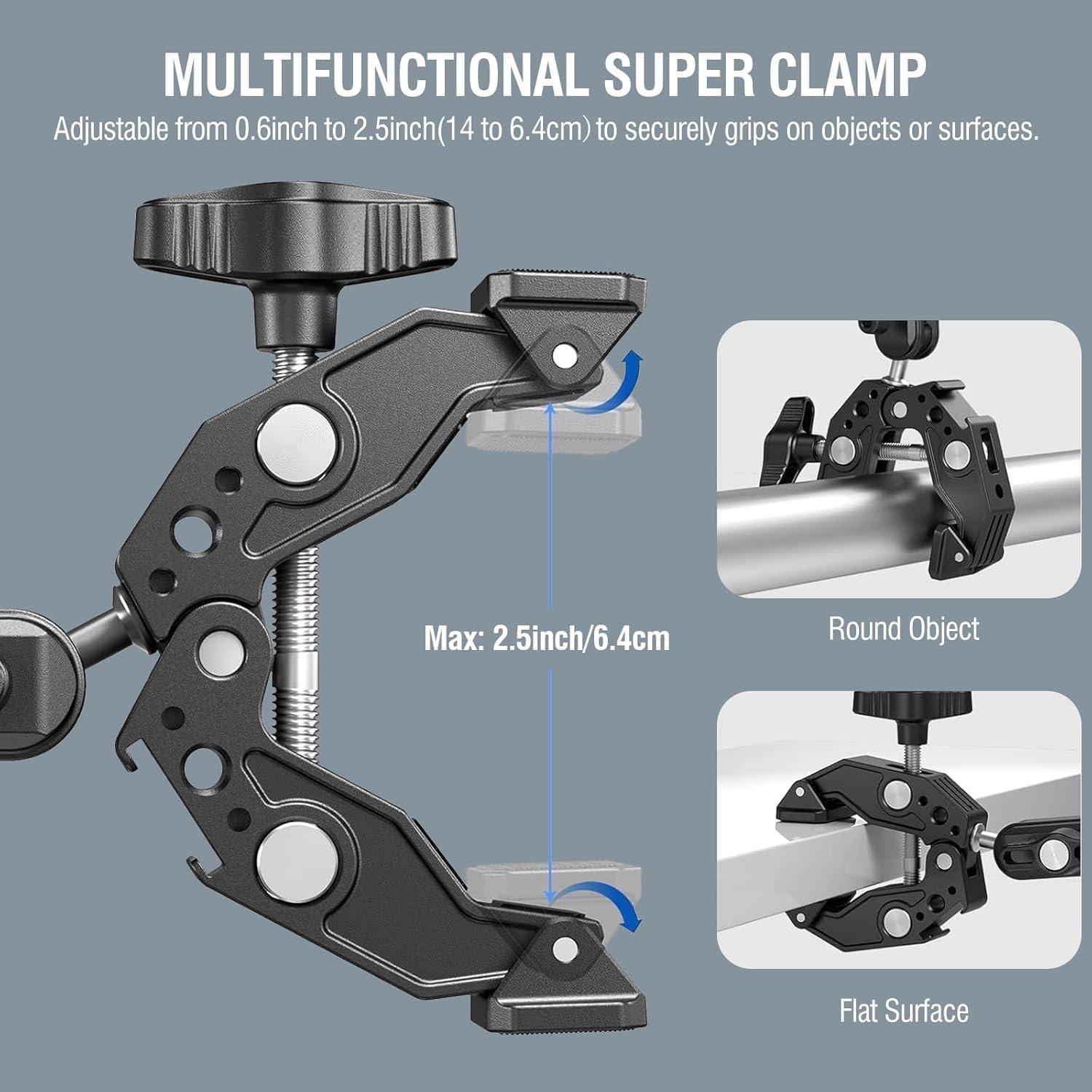 Soporte de Cámara Super Clamp XAMOREST 10kg Ajustable