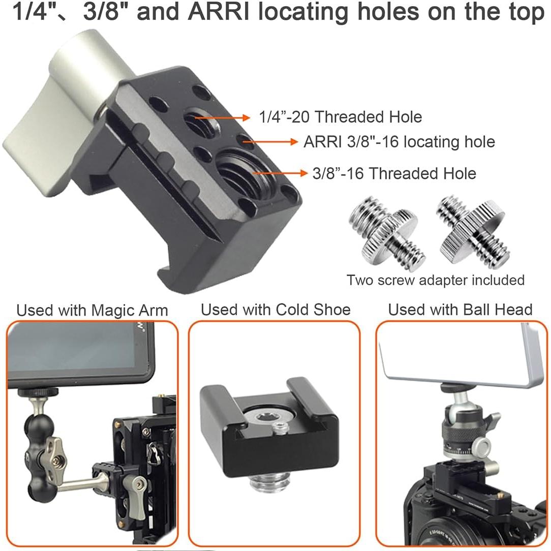 Abrazadera NATO DEKEENSTAR NC20 con Roscas 1/4 y 3/8