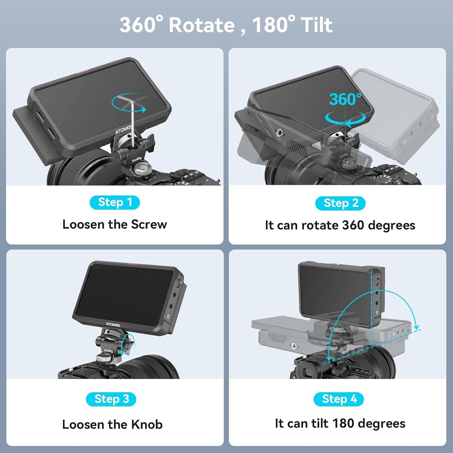 Soporte Ajustable para Monitor SmallRig 2903B 5" y 7"