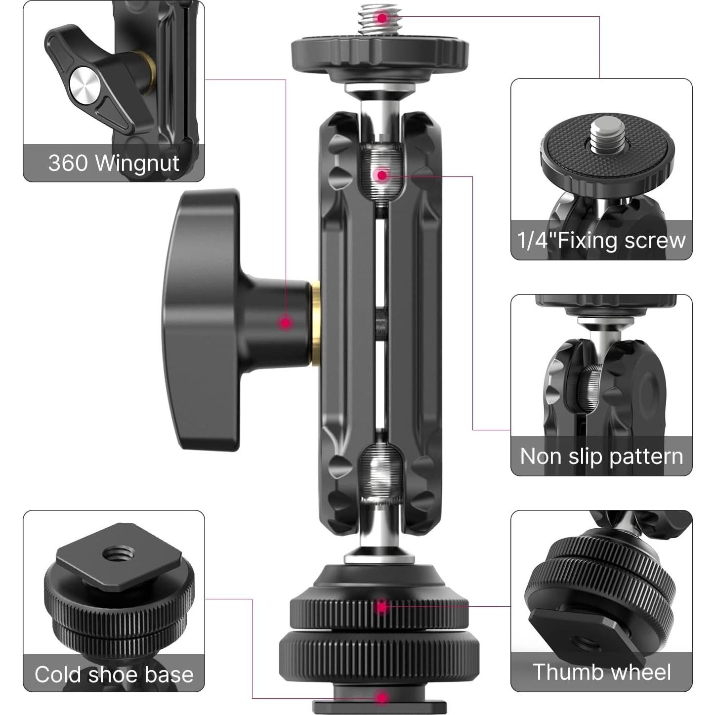 Soporte de Zapata Fría UURig R098 para Monitor y Micrófono