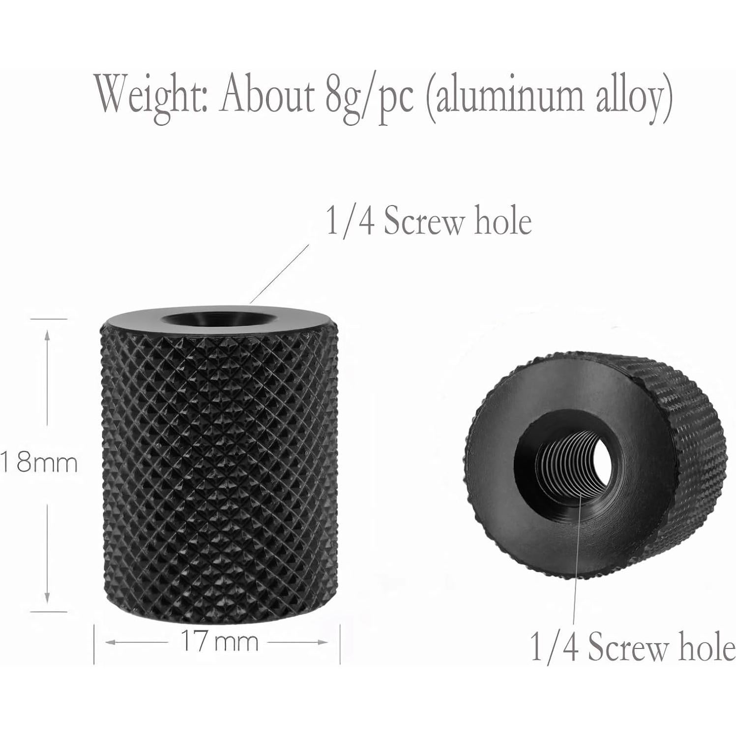 Adaptador de tornillo 1/4" a 1/4" BENACES 3-Pack