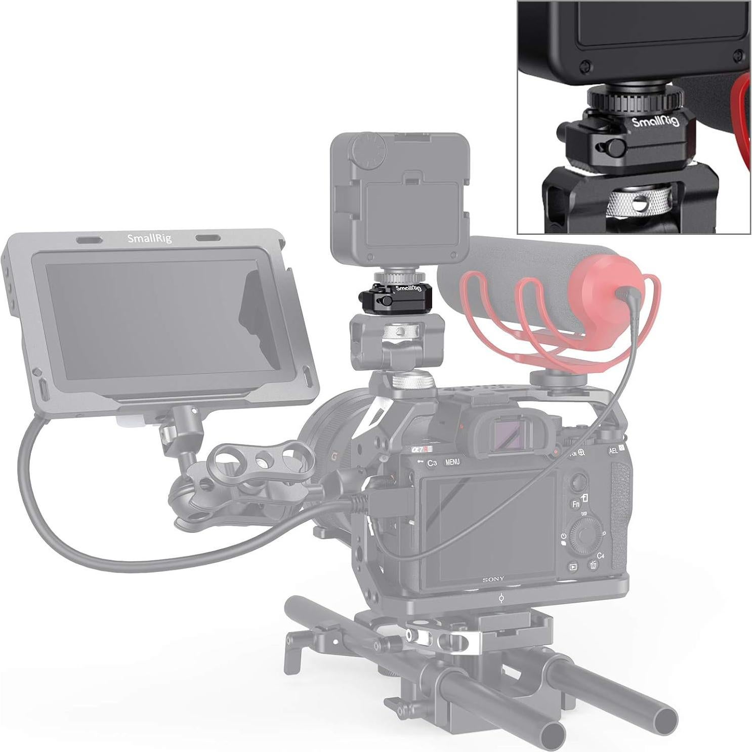 Soporte Universal de Zapata Fría SmallRig 2797 - Adaptador Multifuncional