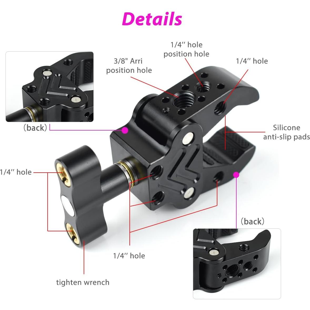 Super Clamp Akeipho para Cámara y Accesorios Fotográficos