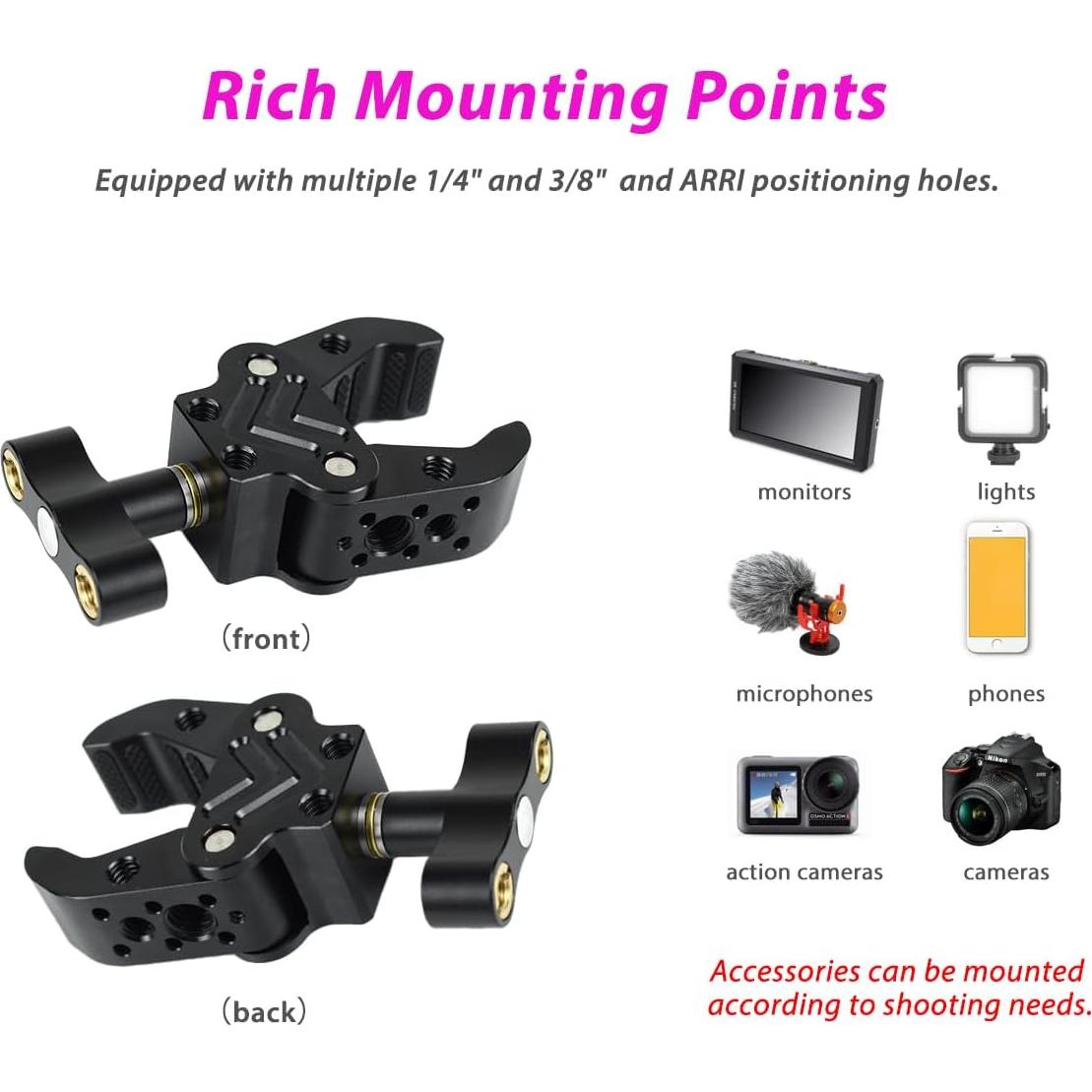 Super Clamp Akeipho para Cámara y Accesorios Fotográficos