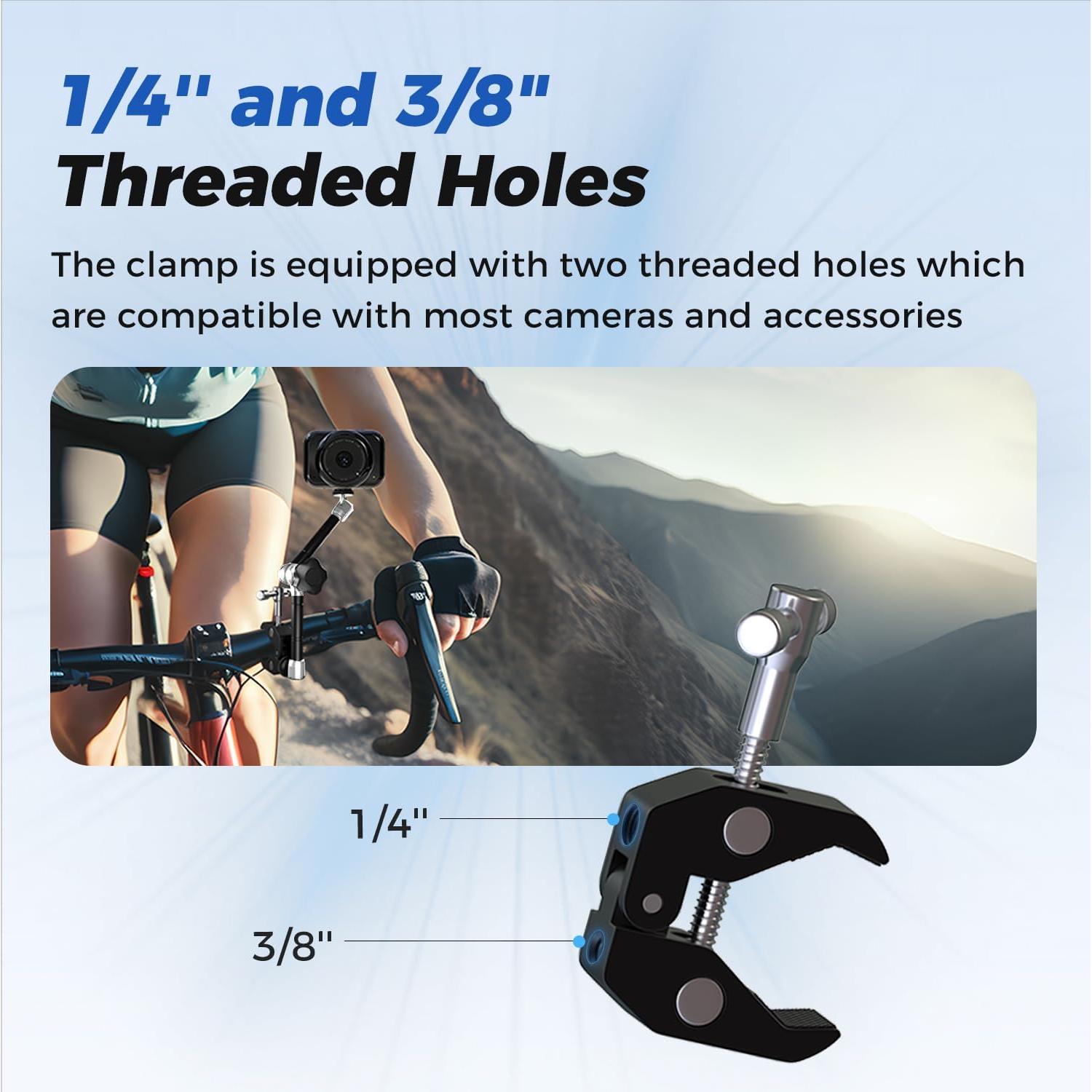 Abrazadera de cámara ATLI con brazo mágico 27.94 cm plata