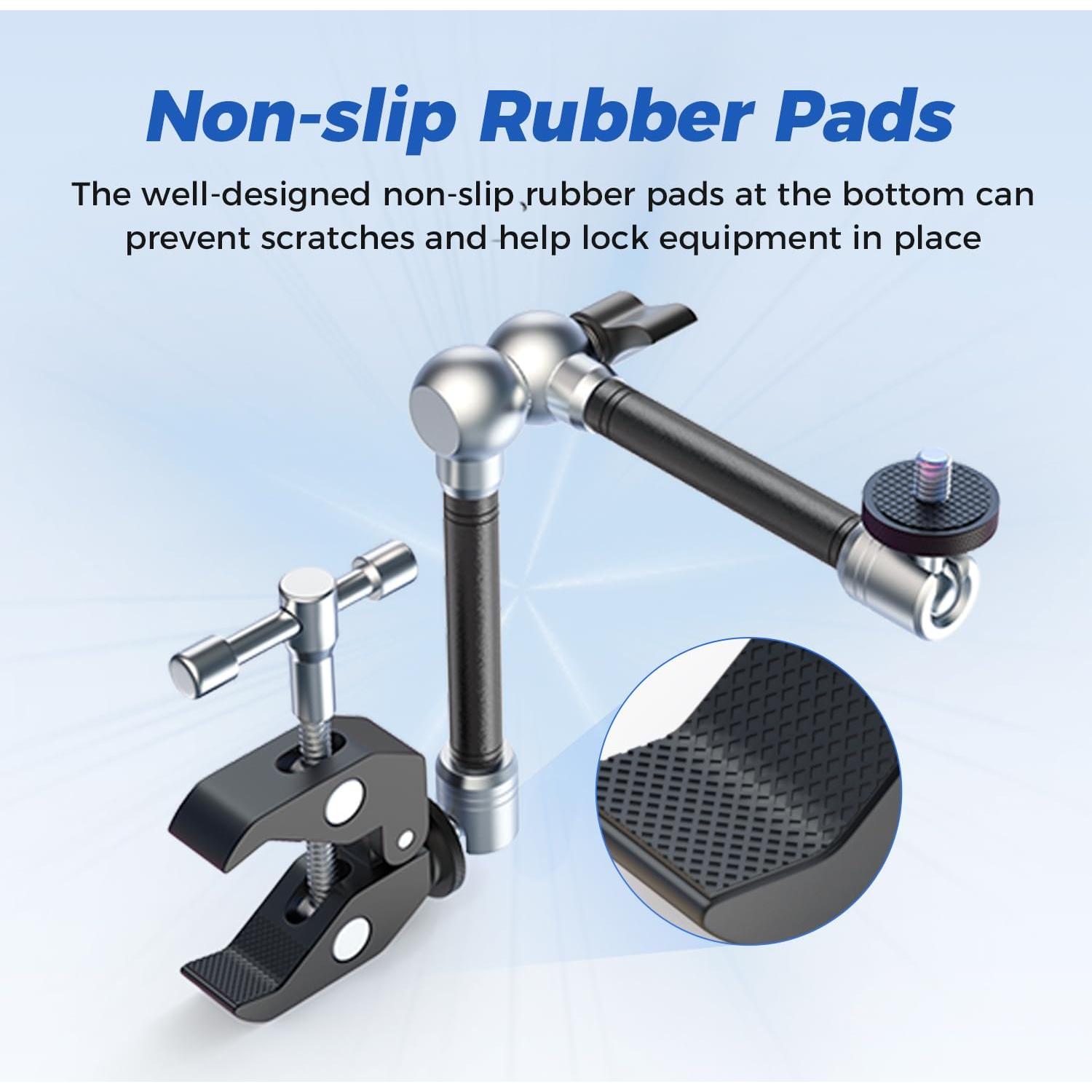 Abrazadera de cámara ATLI con brazo mágico 27.94 cm plata