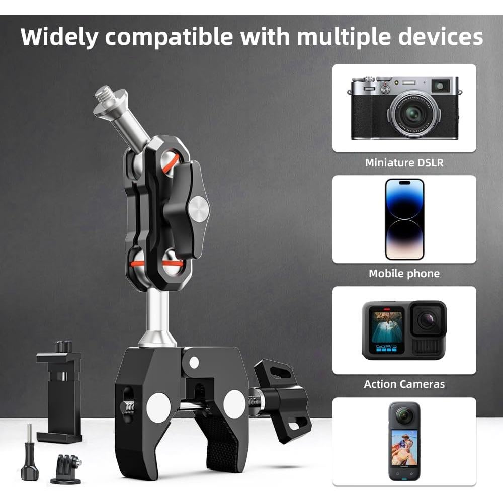 Soporte de Abrazadera para Cámara SOH Mingying - Aluminio 220g