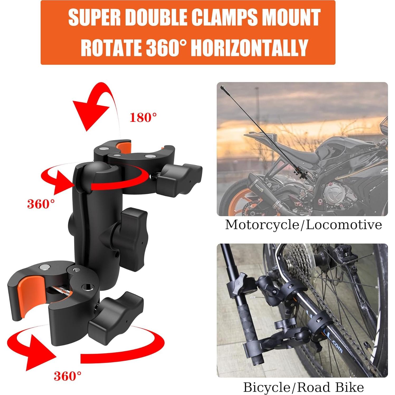 Soporte de Manillar para Bicicleta KOQEIEY con Palo de Selfie