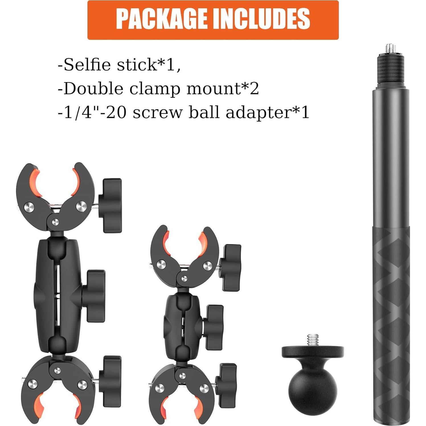 Soporte de Manillar para Bicicleta KOQEIEY con Palo de Selfie