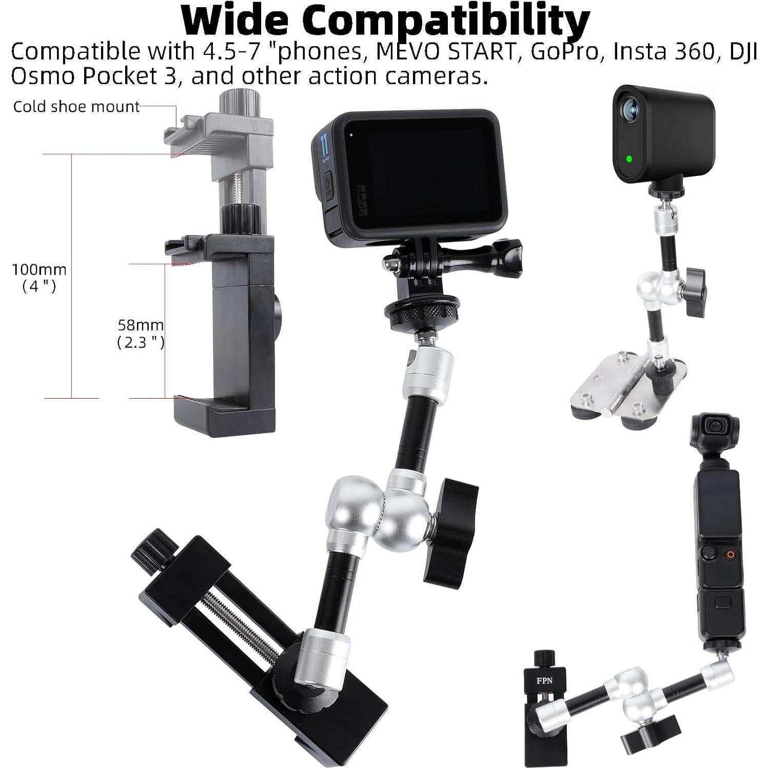 Montaje Magnético para Teléfono FPN + Clip para Cerca - Graba Juegos