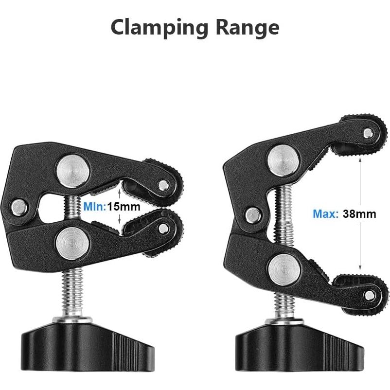 Super Crab Clamp SZRIG con rosca 1/4" y 3/8" para estudio