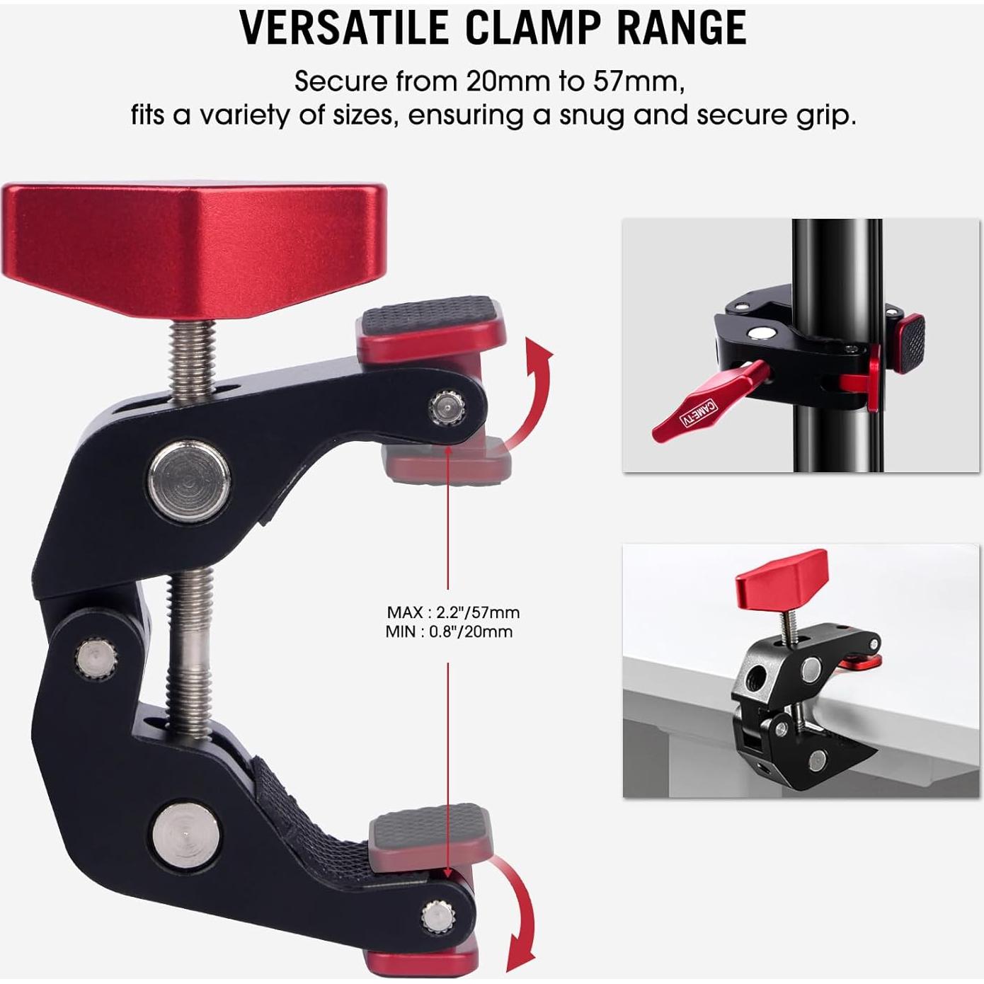 Soporte de cámara Came-TV Super Clamp Aluminio 4kg
