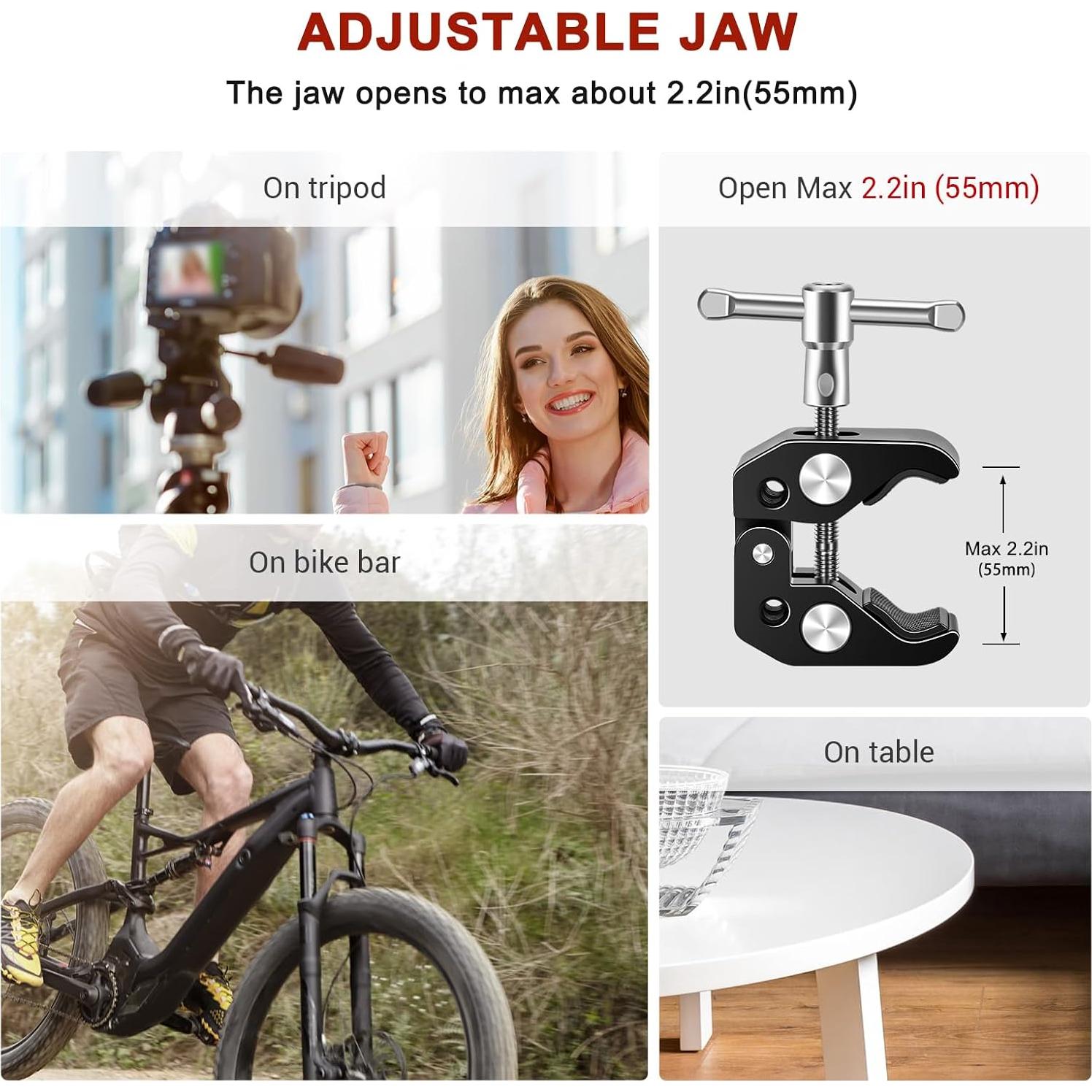 Super Clamp Mount Lanxire - Abrazadera de Cámara 130g