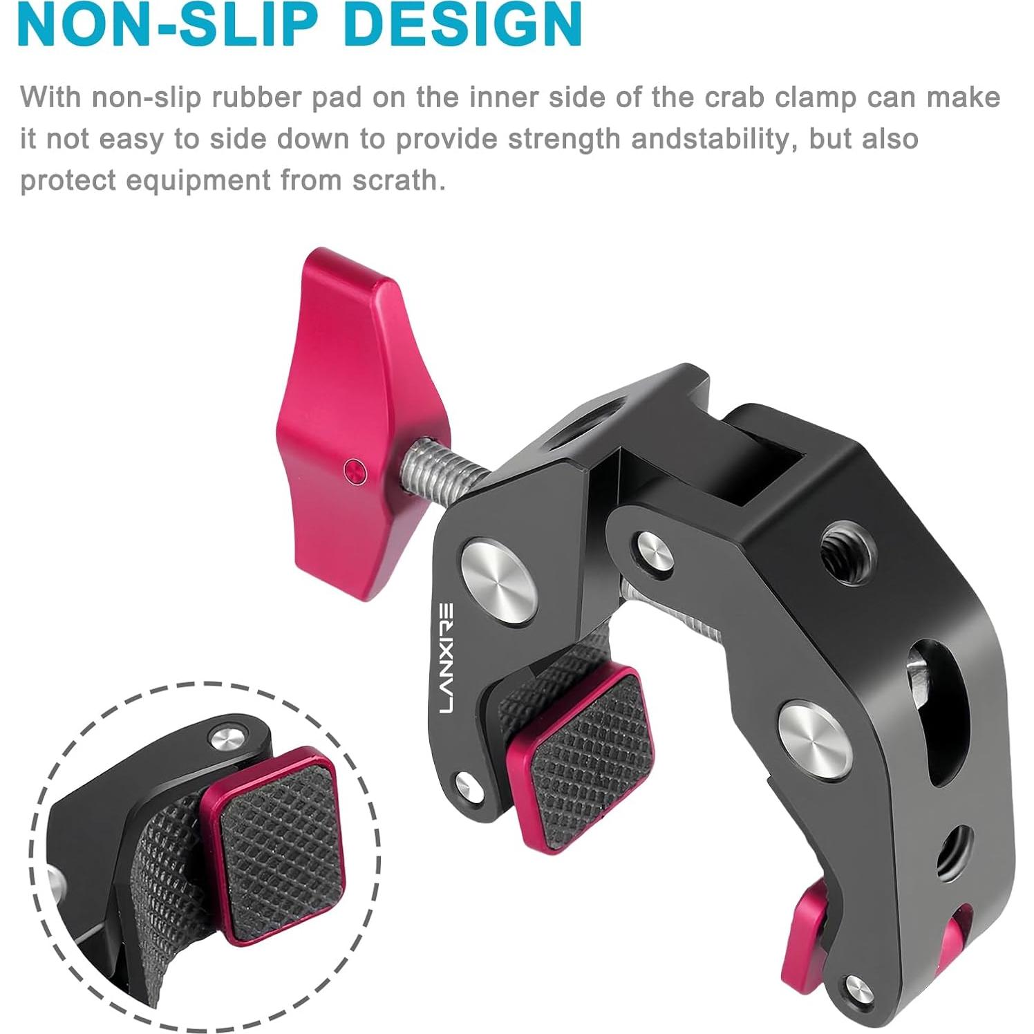 Clip de Montaje de Cámara LANXIRE con Abrazadera Cangrejo