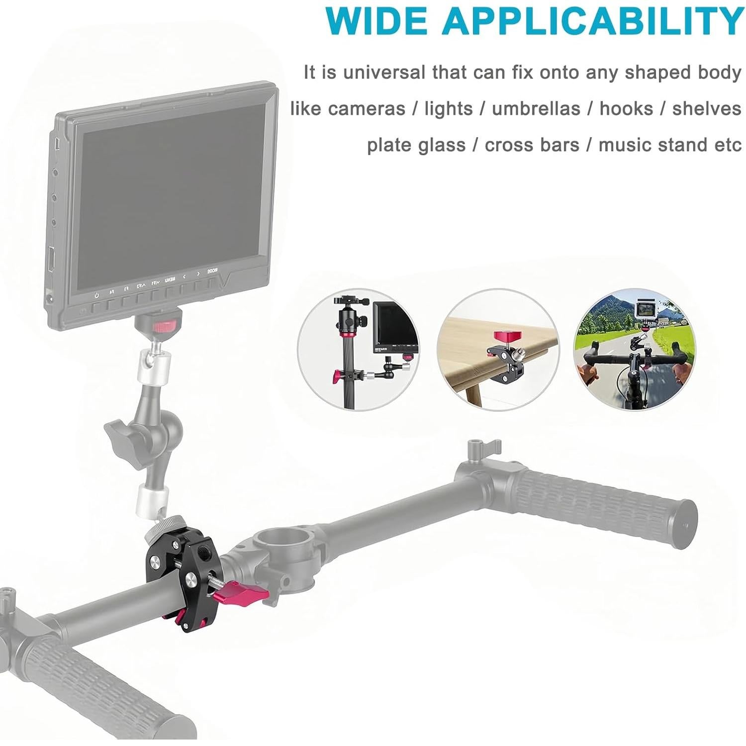 Clip de Montaje de Cámara LANXIRE con Abrazadera Cangrejo