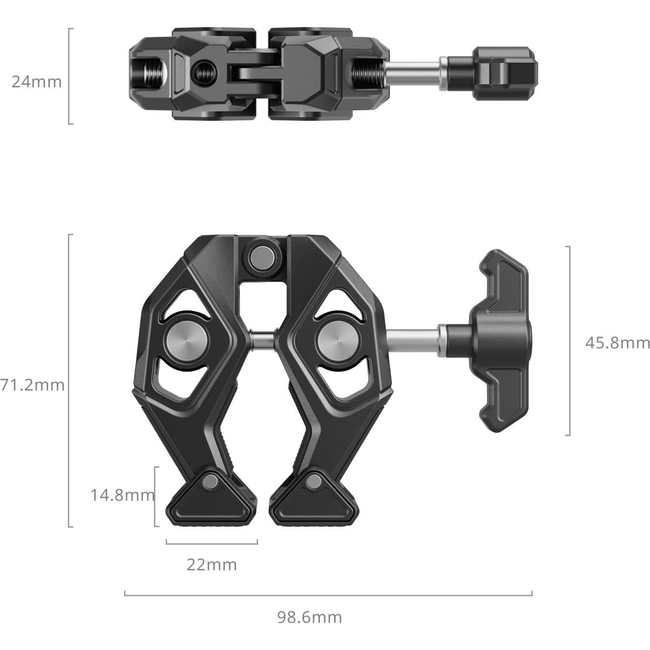 Abrazadera Super Clamp PequeñoRig 5319 con Punta Giratoria 50mm