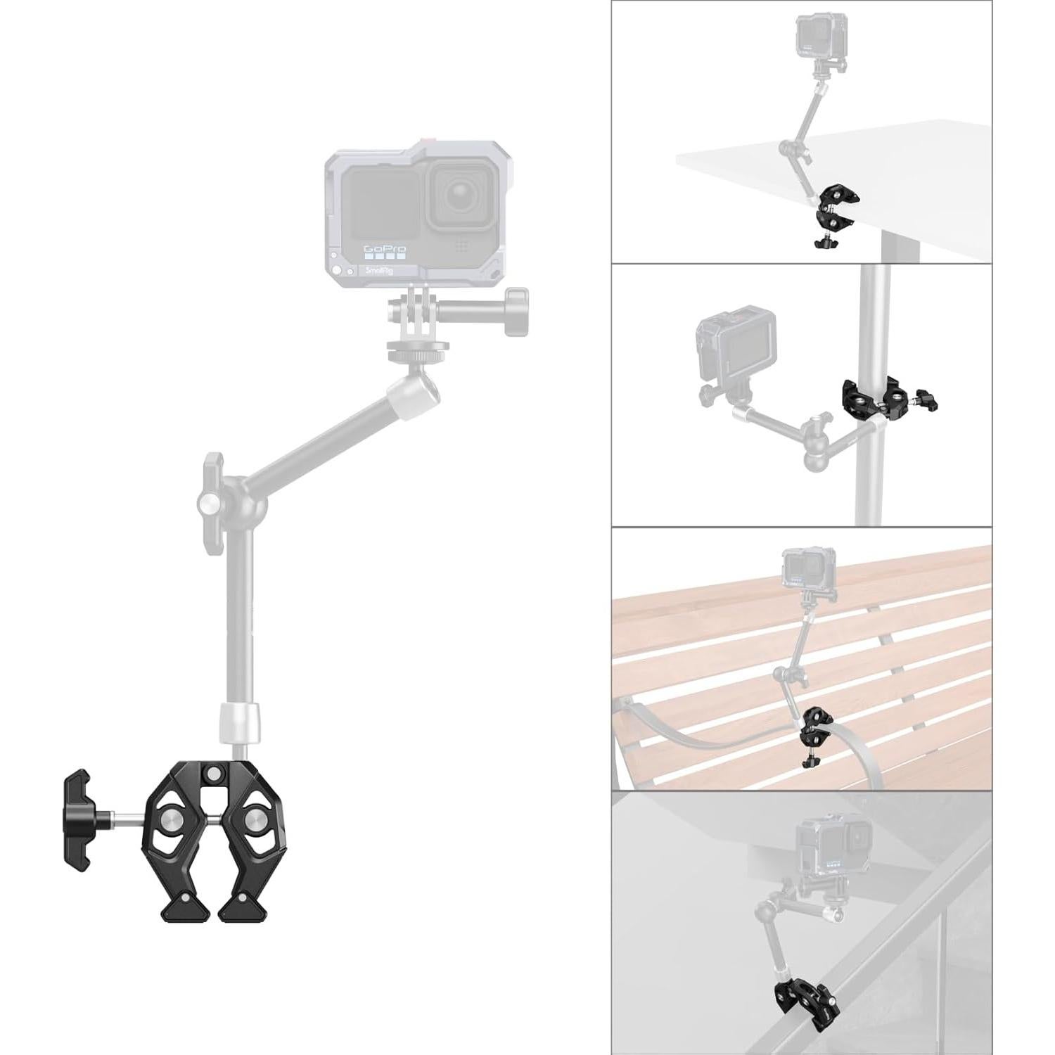 Abrazadera Super Clamp PequeñoRig 5319 con Punta Giratoria 50mm
