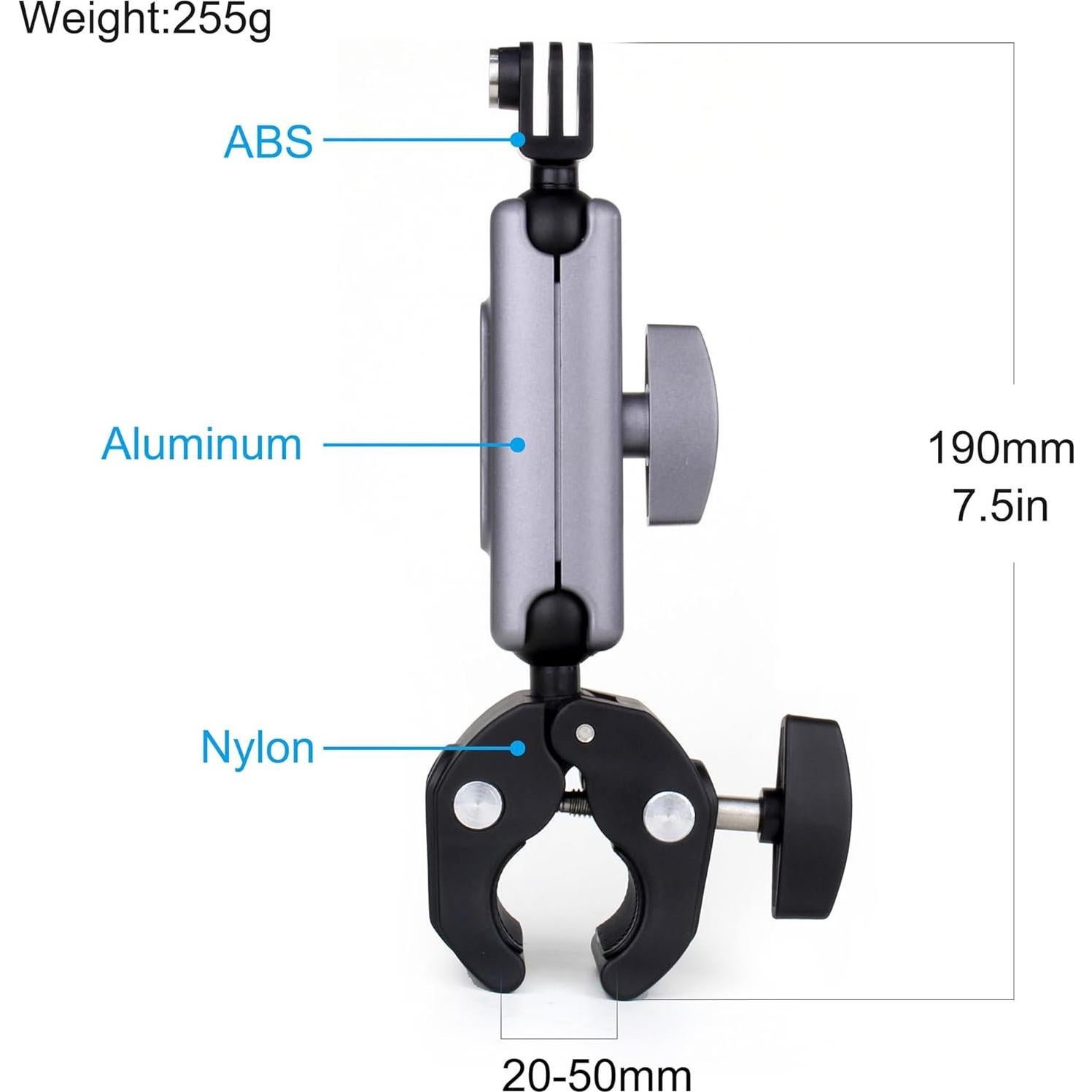 Soporte de Cámara SOONSUN Super Clamp Doble Cabezal 360°