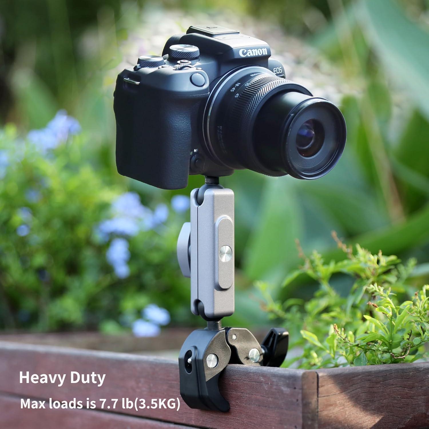 Soporte de Cámara SOONSUN Super Clamp Doble Cabezal 360°