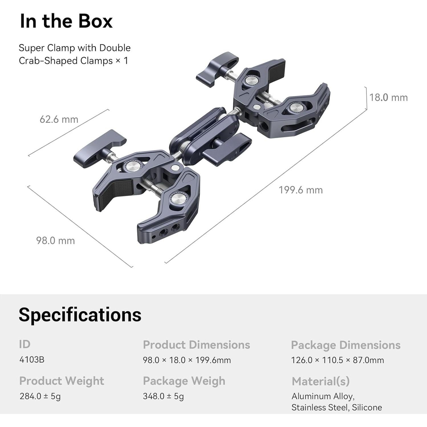 Soporte Doble para Cámara SmallRig 4103 - Capacidad 3.5kg