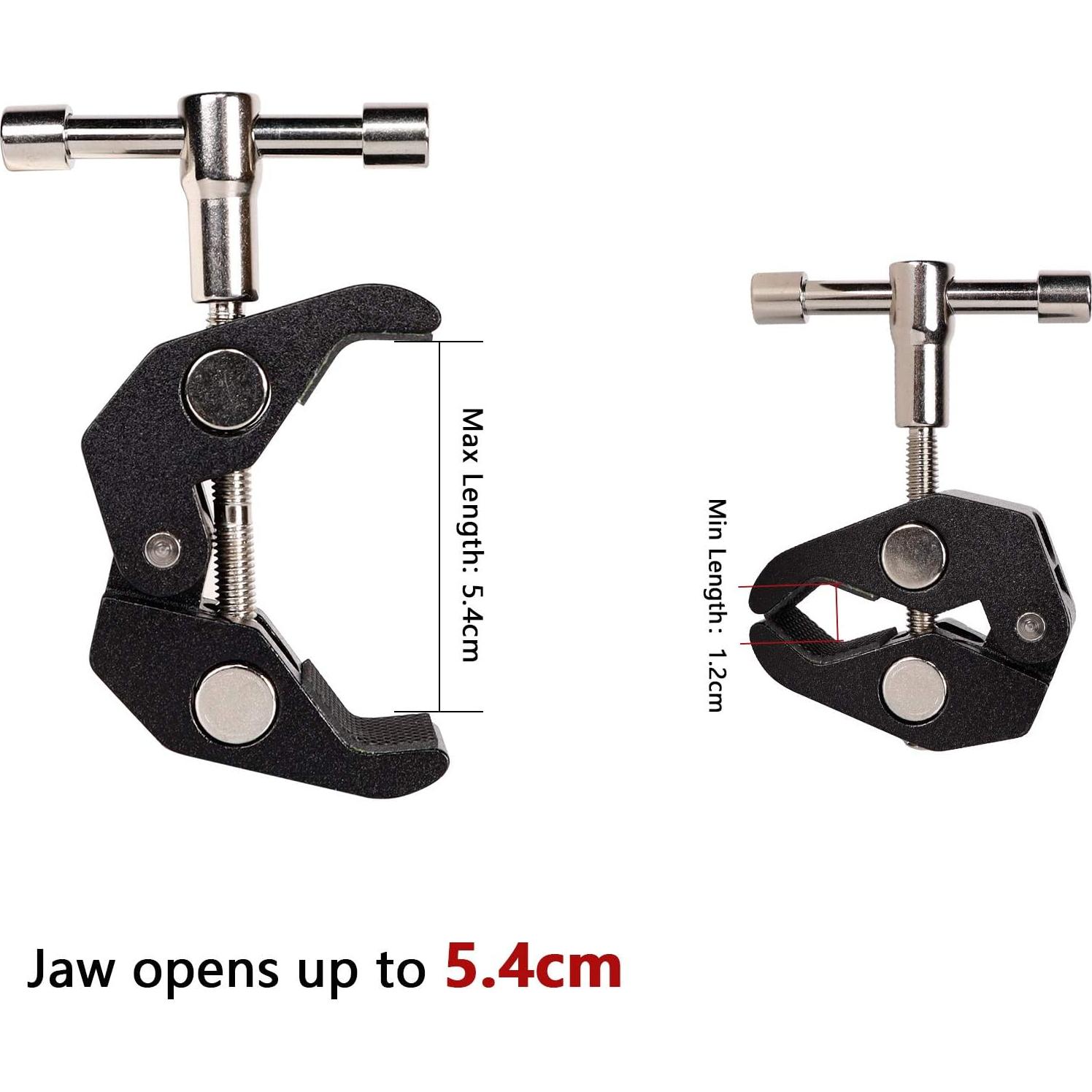 Super Abrazadera QYXINC con Rosca 1/4 y 3/8 para Fotografía