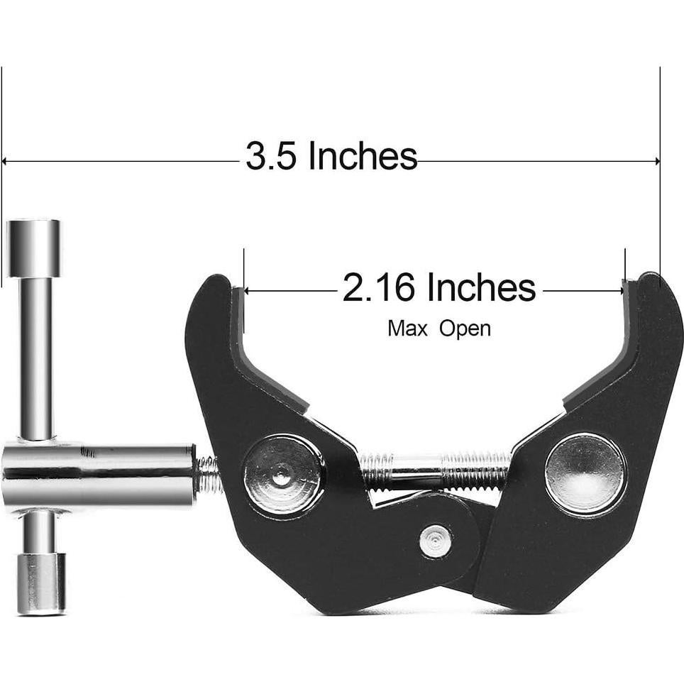 Soporte de Doble Bola SLOW DOLPHIN con Super Clamp 1/4" y 3/8"