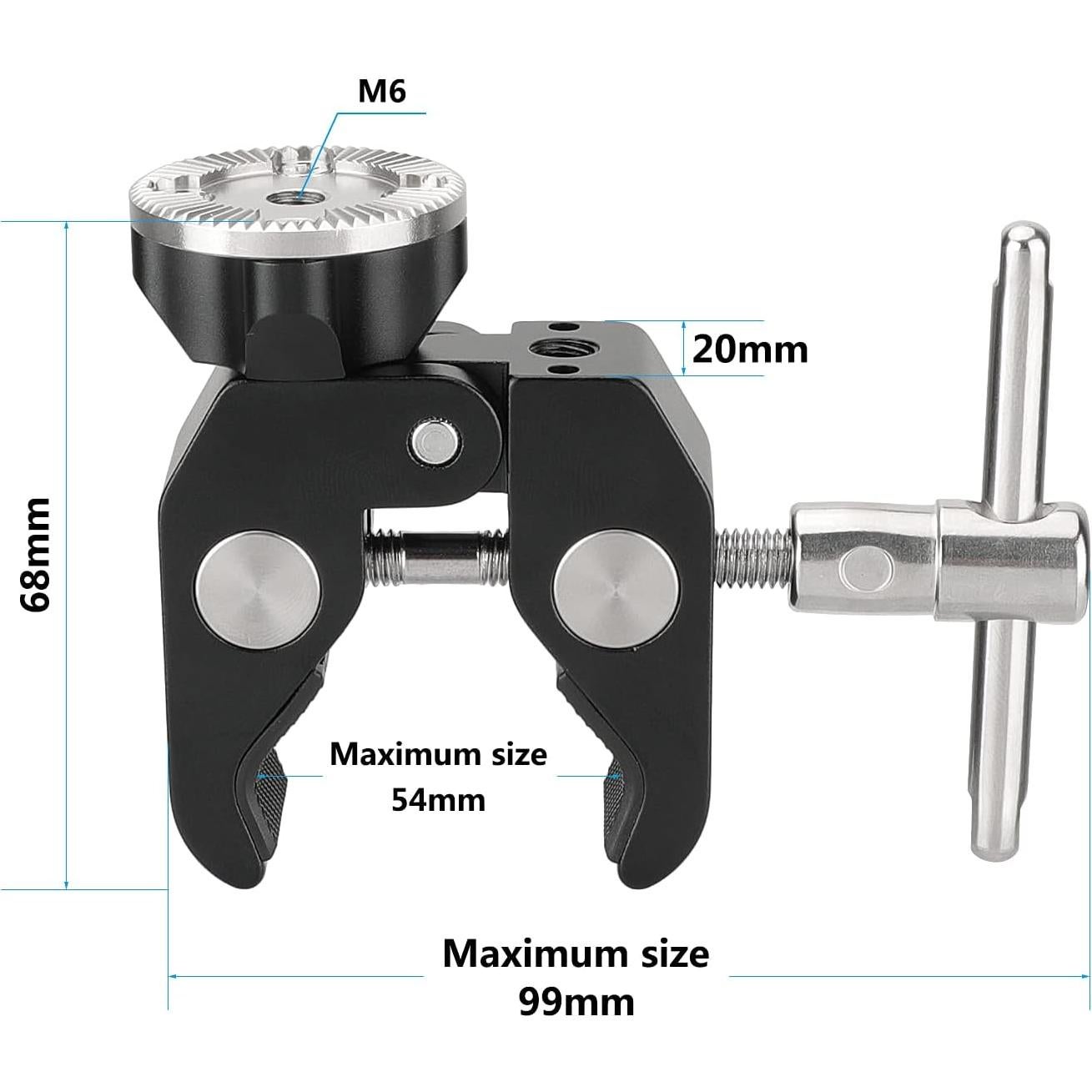 Abrazadera Super Crab CAMVATE con Montaje Rosette M6 55mm
