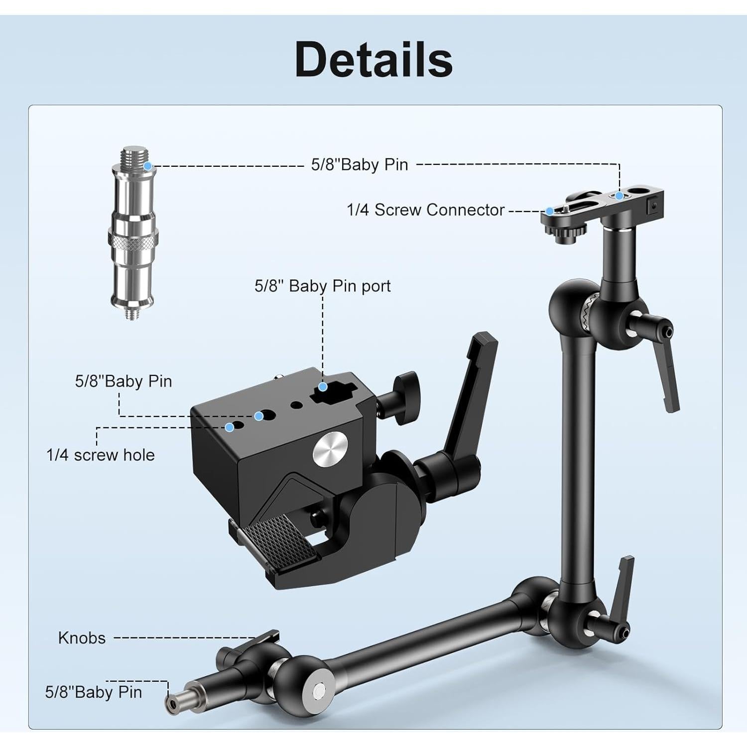Kit de Montaje con Brazo Mágico ALTSON 52cm para Cámara