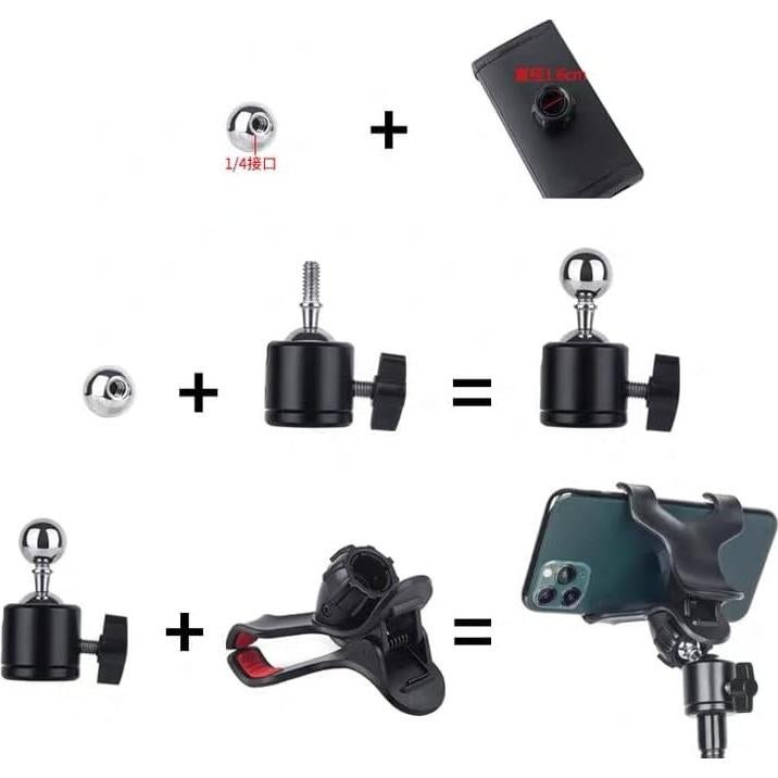 Adaptadores Esféricos de 17mm VizGiz - Paquete de 4 Piezas