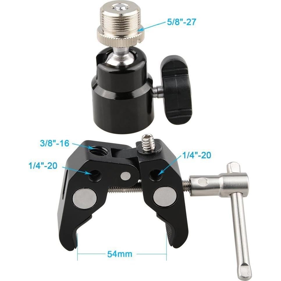 Soporte Articulado para Micrófono CAMVATE 1/4 con Cabezal de Bola