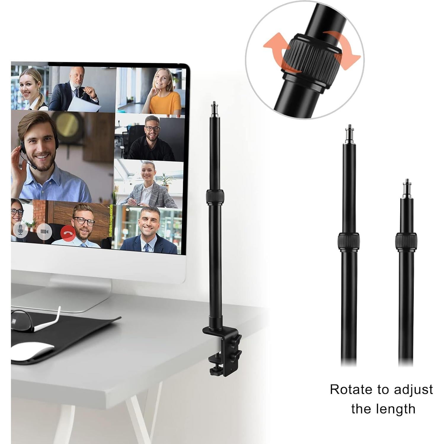 Soporte de escritorio ajustable Tinpops para cámara DSLR 42-104 cm