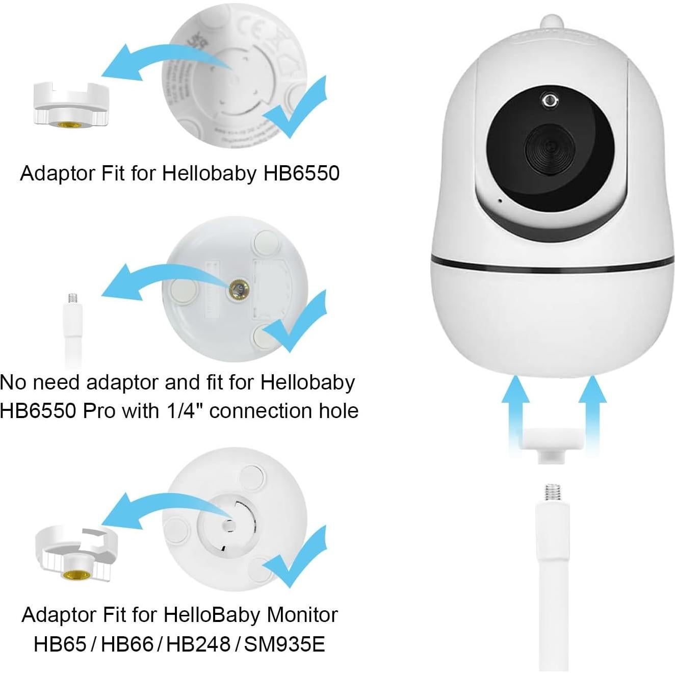 Soporte Clip Flexible para Monitor de Bebé HelloBaby y ANMEATE