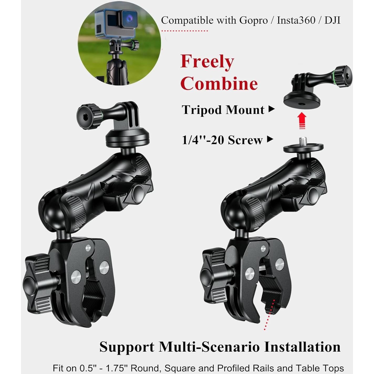 Soporte de Cámara BRCOVAN con Brazo Mágico 9 cm y Adaptador