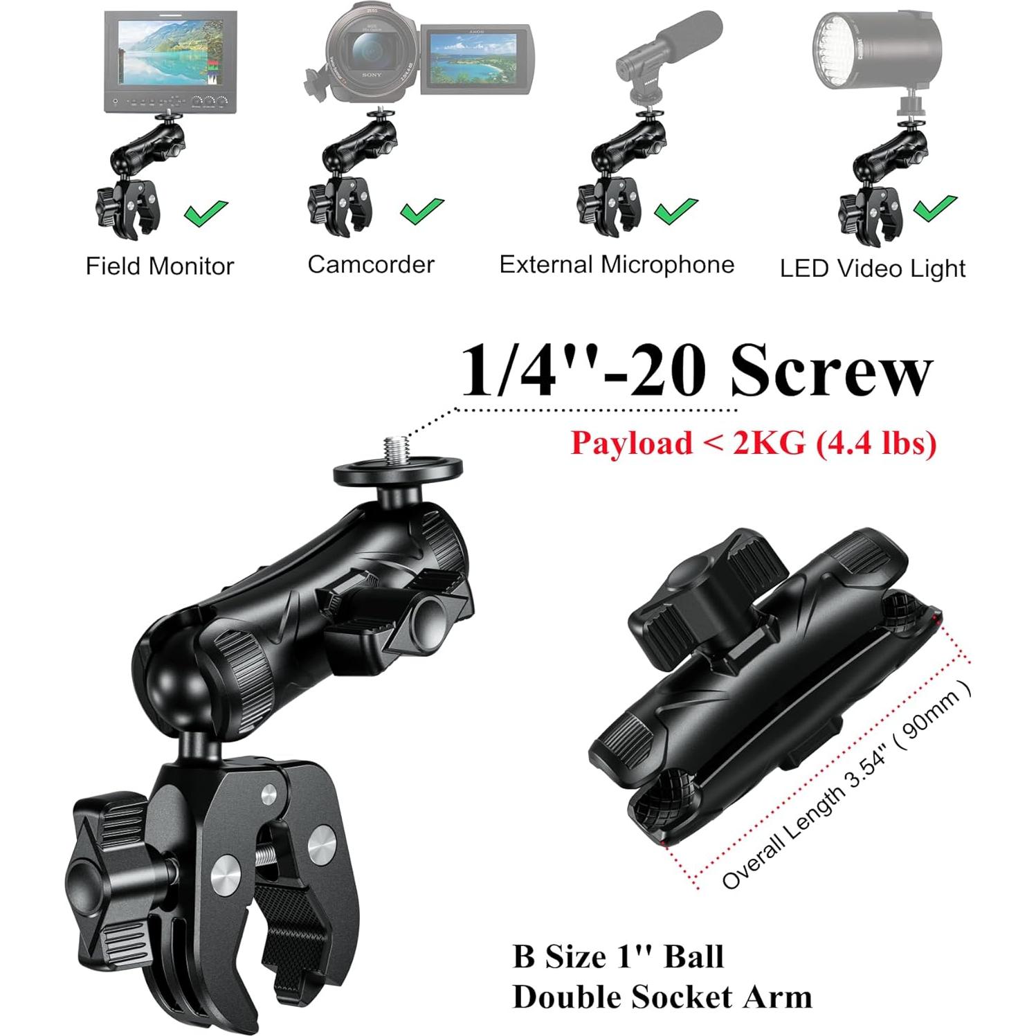 Soporte de Cámara BRCOVAN con Brazo Mágico 9 cm y Adaptador