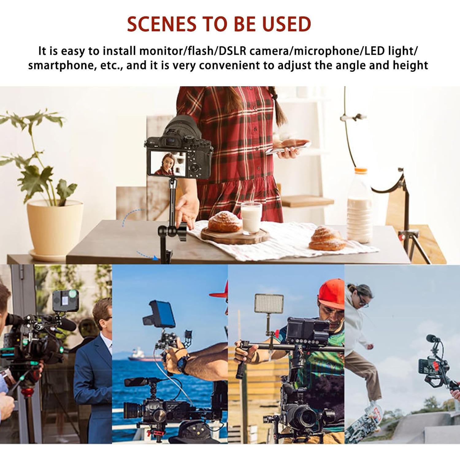 Super Abrazadera de Cámara Lanxire con Brazo Mágico 15cm