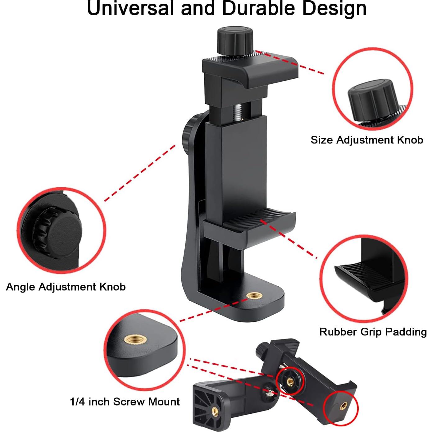 Adaptador de Montaje para Trípode de Teléfono Eszkozta - 2 Paquetes