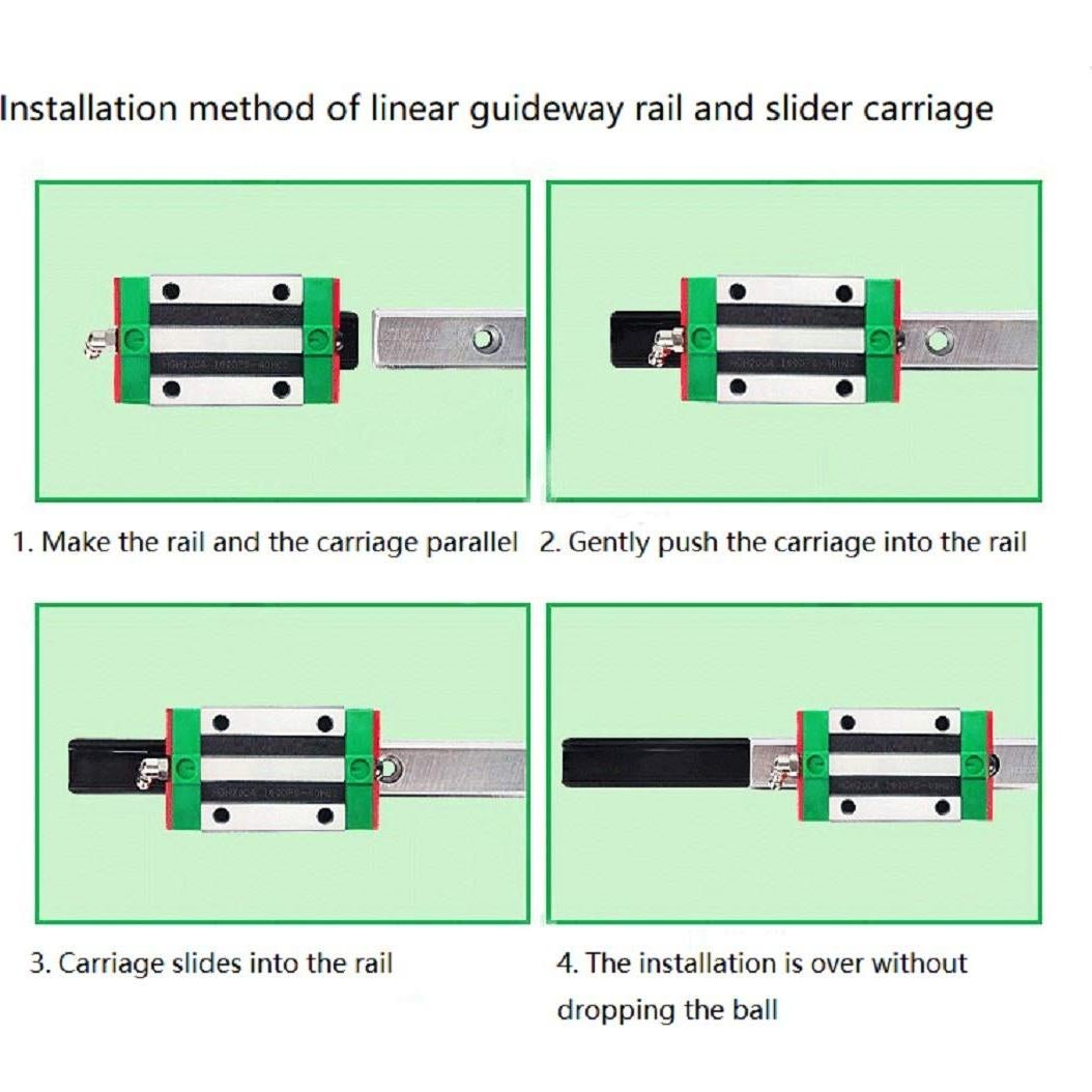 2 Piezas Bloque Deslizante de Carro HGW15CA Mssoomm 15mm