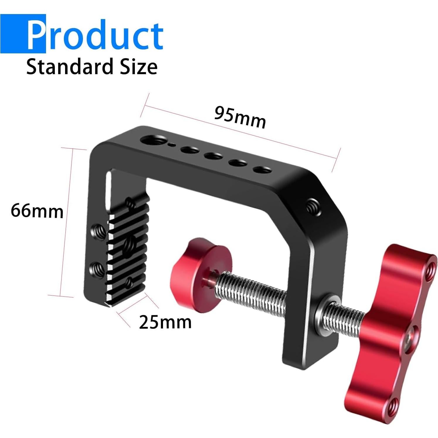 Soporte de cámara C Clamp LANXIRE con tornillo 1/4" y 3/8"