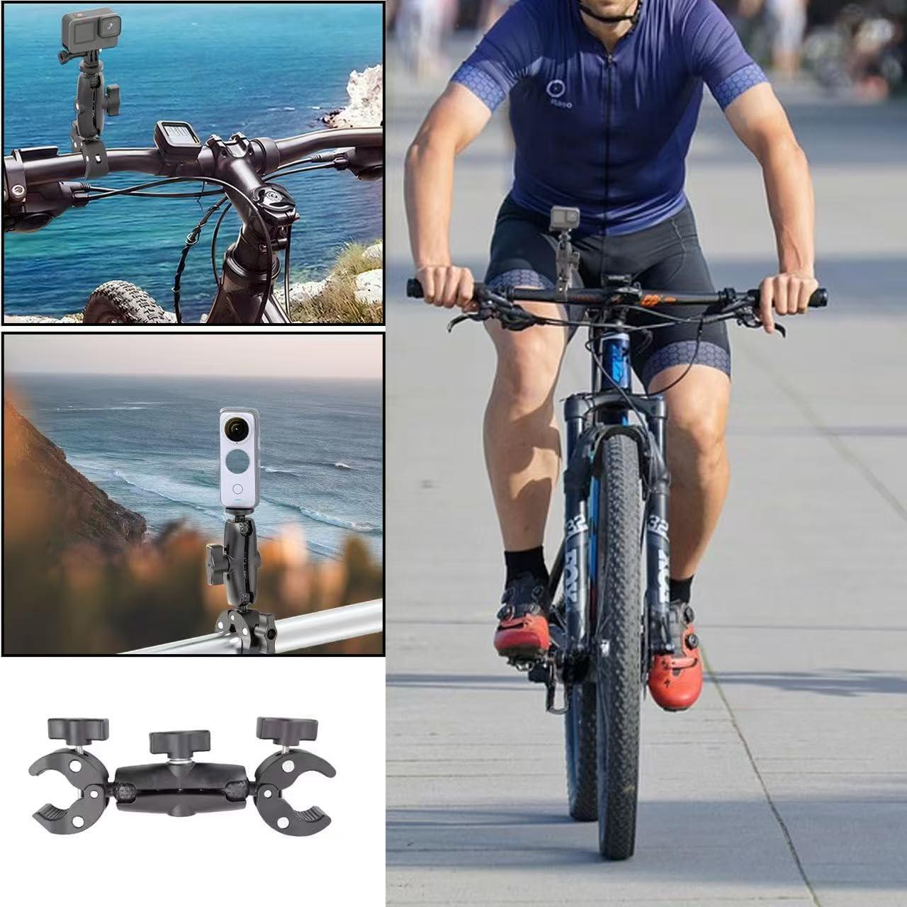 Soporte de cámara universal GUWENTAO con doble abrazadera 360°