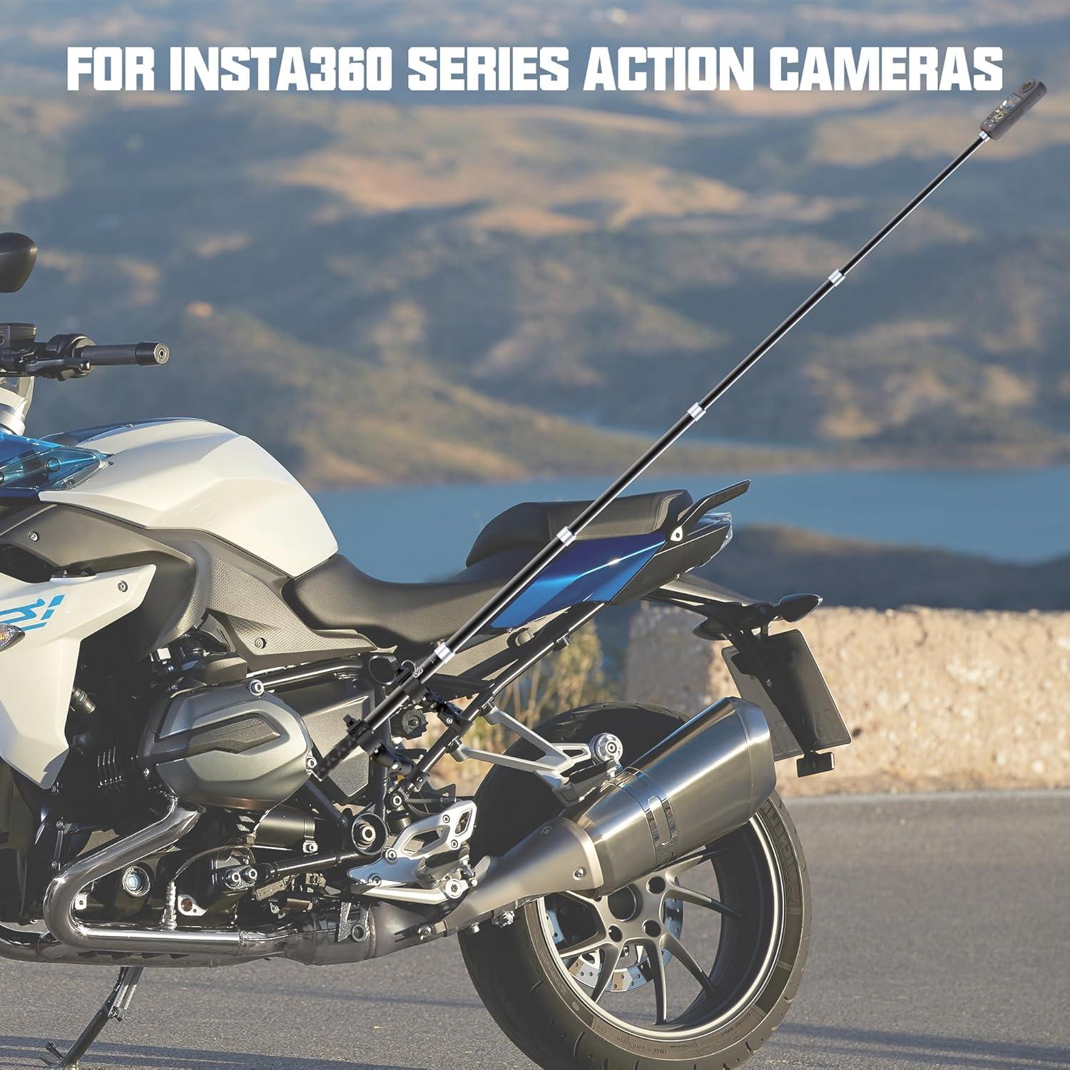 Soporte de Manillar para Motocicleta Taisioner con Palo de Selfie 150 cm