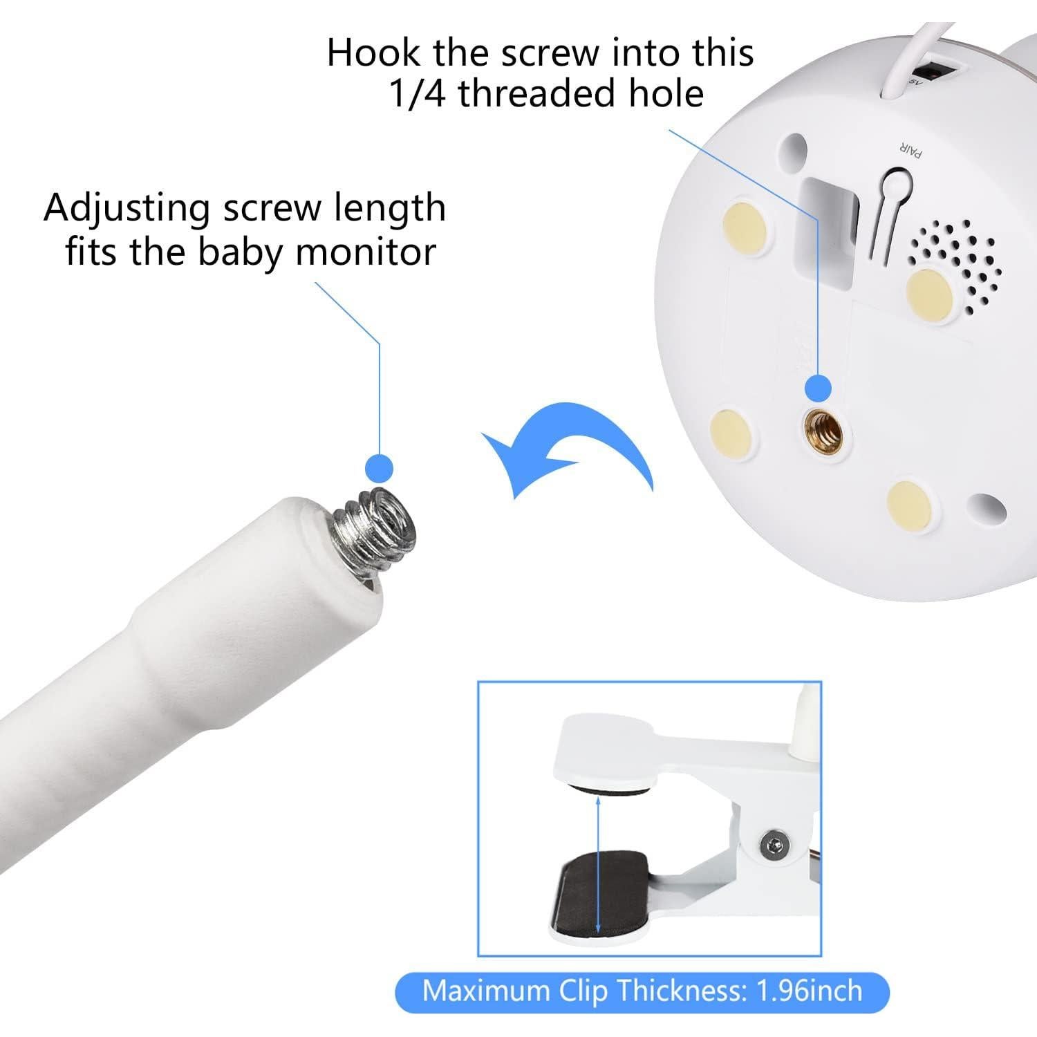 Soporte Flexible para Monitor de Bebé Wochel - Blanco, Sin Herramientas
