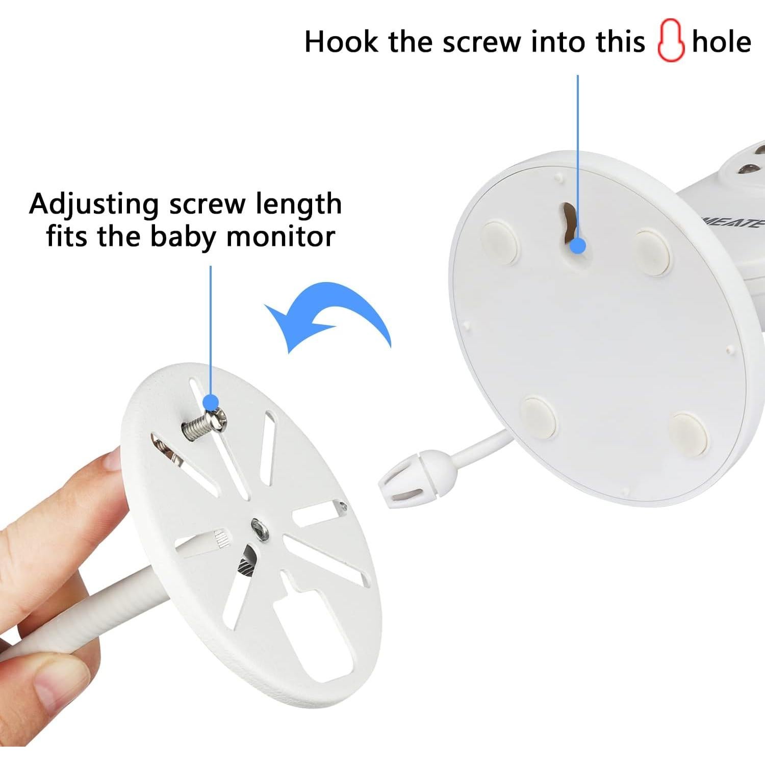 Soporte Flexible para Monitor de Bebé Wochel - Blanco, Sin Herramientas