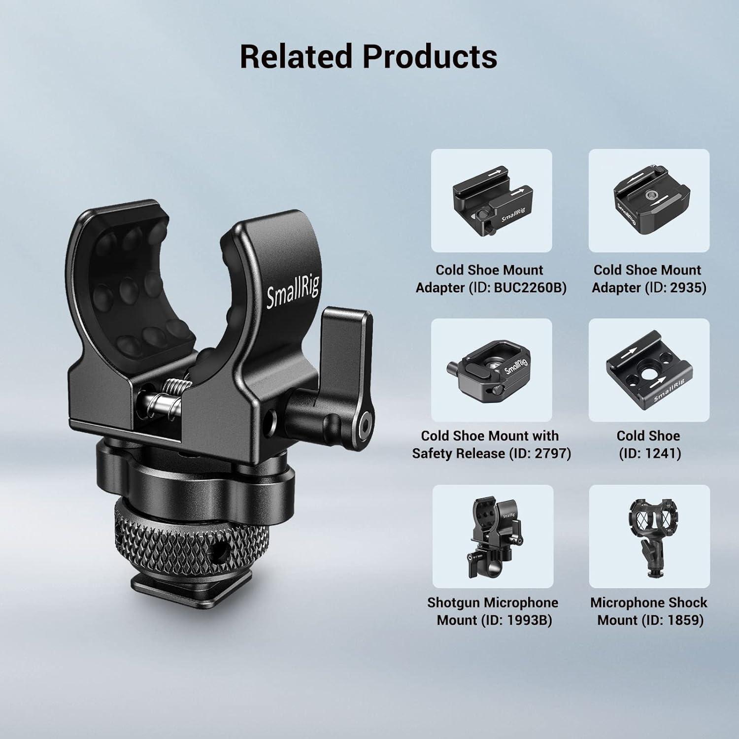 Soporte de Micrófono Shotgun SmallRig BSM2352 con Silicona