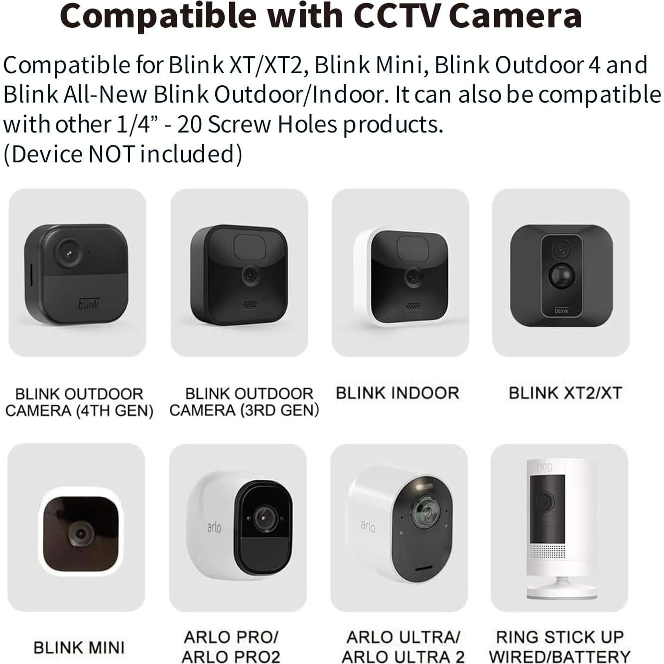 Soporte de Clip de Montaje Tonton para Cámara Blink - 2 Unidades