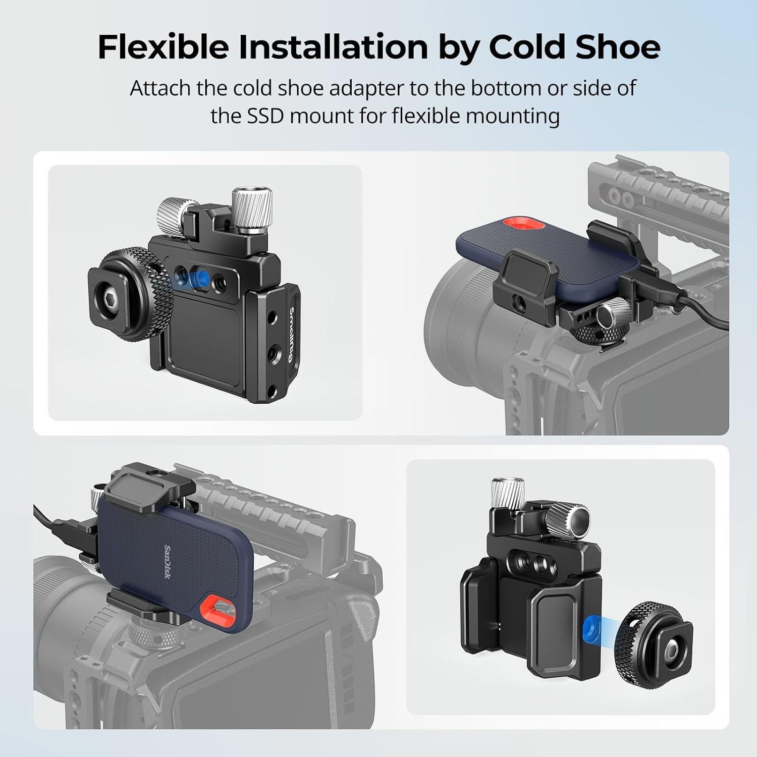 Soporte para SSD SMALLRIG BSH2343 para Samsung T5 y SanDisk